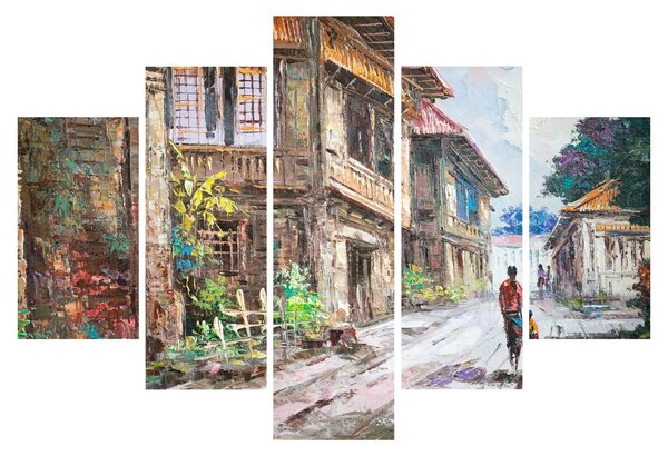 Fülöp-szigeteki falu képe, Ázsia (150x105 cm)