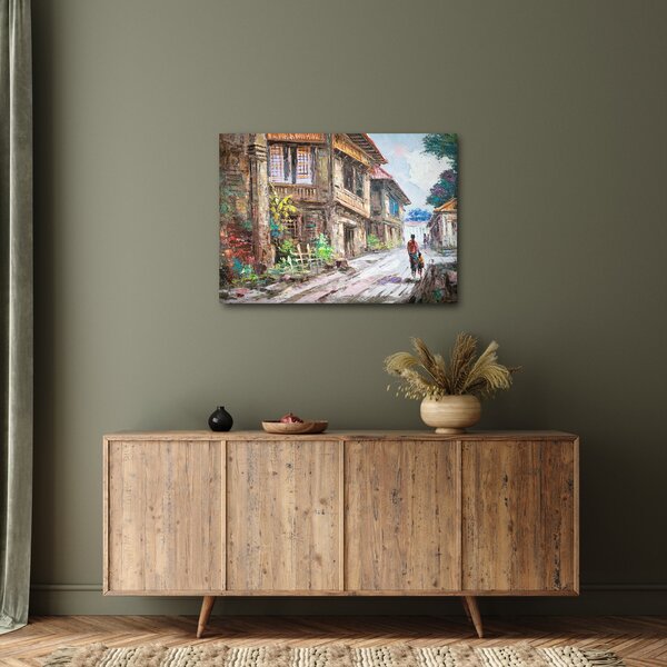 Fülöp-szigeteki falu képe, Ázsia (70x50 cm)