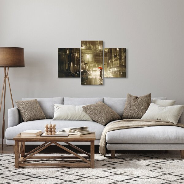 Kép - Nő egy esős éjszakán (90x60 cm)