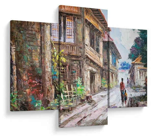 Fülöp-szigeteki falu képe, Ázsia (90x60 cm)