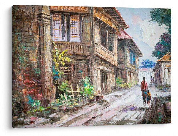 Fülöp-szigeteki falu képe, Ázsia (70x50 cm)