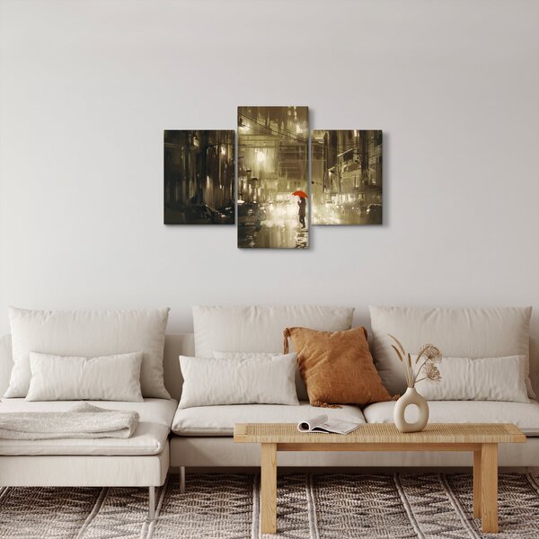 Kép - Nő egy esős éjszakán (90x60 cm)