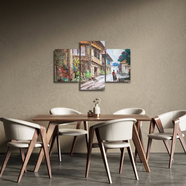 Fülöp-szigeteki falu képe, Ázsia (90x60 cm)