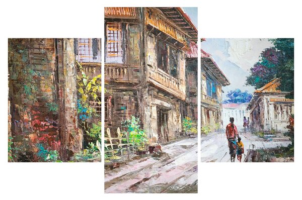 Fülöp-szigeteki falu képe, Ázsia (90x60 cm)