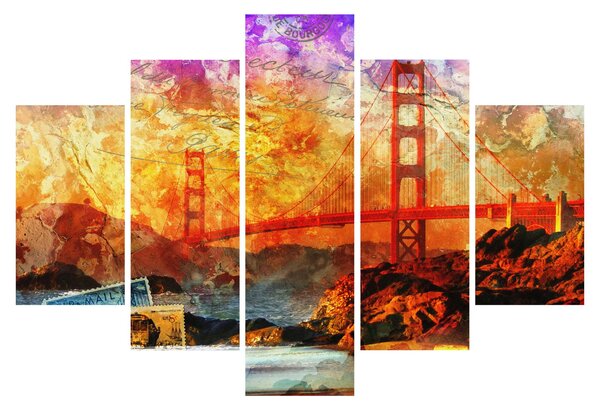 Kép - Golden Gate, San Francisco, Kalifornia (150x105 cm)