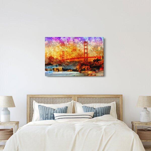 Kép - Golden Gate, San Francisco, Kalifornia (90x60 cm)