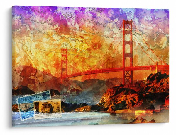 Kép - Golden Gate, San Francisco, Kalifornia (70x50 cm)