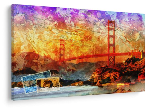Kép - Golden Gate, San Francisco, Kalifornia (90x60 cm)