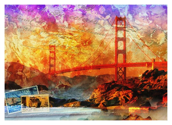 Kép - Golden Gate, San Francisco, Kalifornia (70x50 cm)