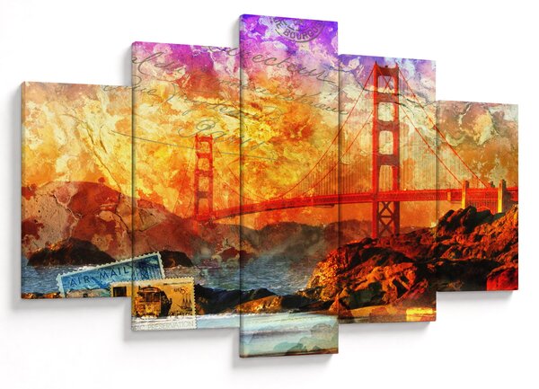 Kép - Golden Gate, San Francisco, Kalifornia (150x105 cm)