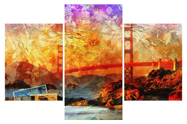 Kép - Golden Gate, San Francisco, Kalifornia (90x60 cm)