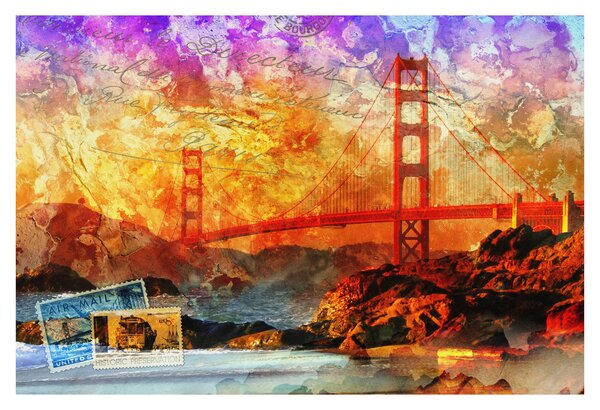 Kép - Golden Gate, San Francisco, Kalifornia (90x60 cm)