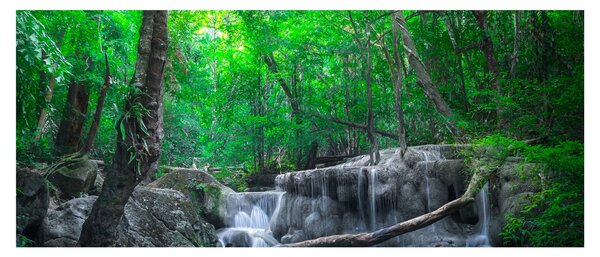 Kép - Erawan vízesés, Kanchanaburi, Thaiföld (120x50 cm)