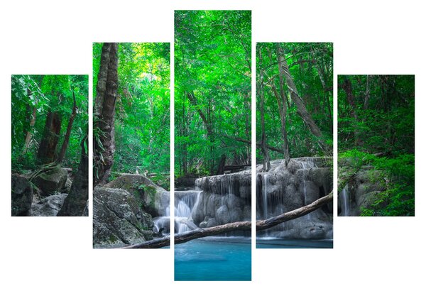 Kép - Erawan vízesés, Kanchanaburi, Thaiföld (150x105 cm)