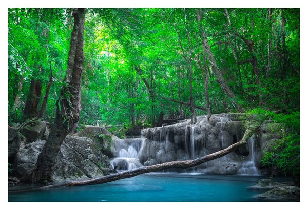 Kép - Erawan vízesés, Kanchanaburi, Thaiföld (90x60 cm)