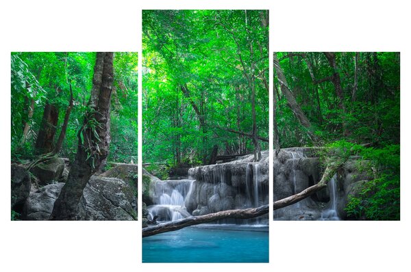 Kép - Erawan vízesés, Kanchanaburi, Thaiföld (90x60 cm)