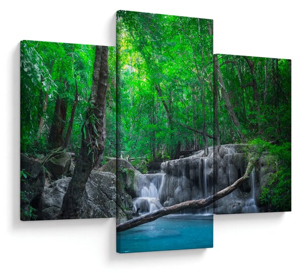 Kép - Erawan vízesés, Kanchanaburi, Thaiföld (90x60 cm)