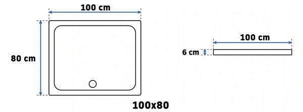 Rea Punto, zuhanykabin tolóajtóval 80 (ajtó) x 100 (ajtó) x 190 cm, 5mm átlátszó üveg, arany fényes profil, REA-K6442