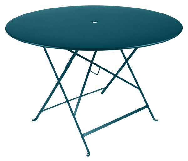 Kék fém összecsukható asztal Fermob Bistro Ø 117 cm