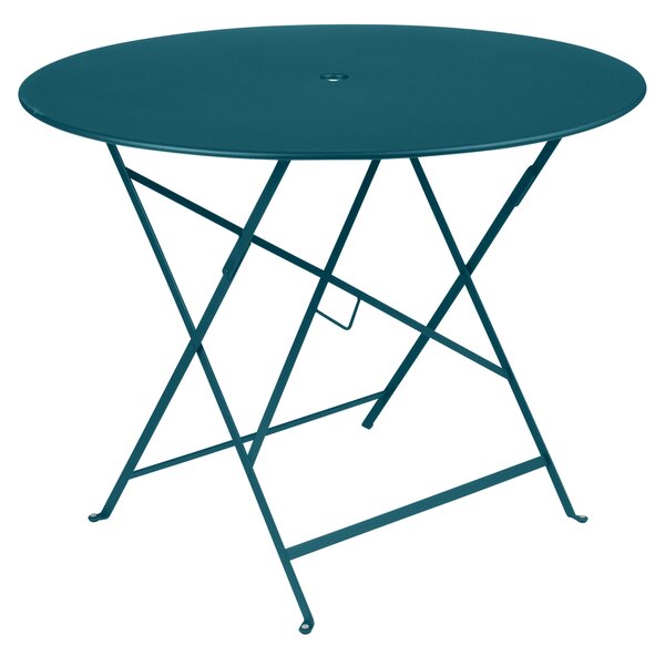 Kék fém összecsukható asztal Fermob Bistro Ø 96 cm