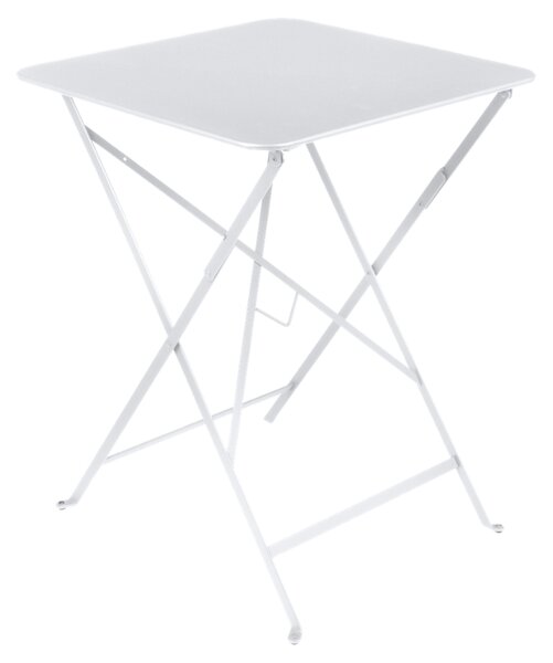 Fehér fém összecsukható asztal Fermob Bisztró 57 x 57 cm
