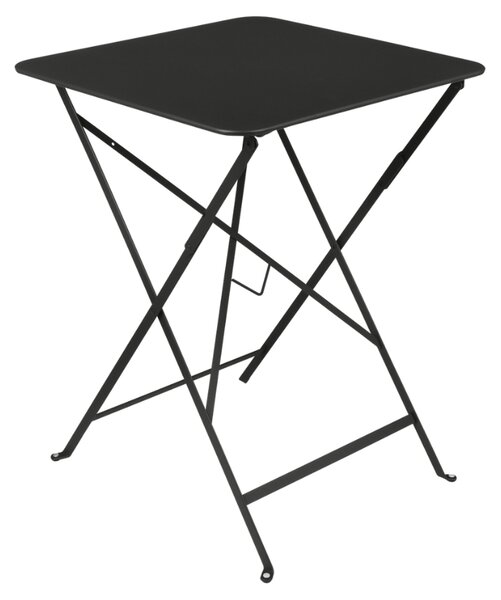 Fekete fém összecsukható asztal Fermob Bisztró 57 x 57 cm