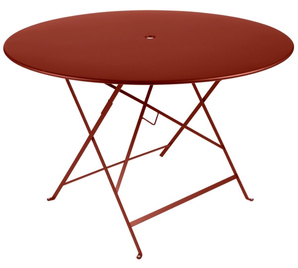 Okkervörös fém összecsukható asztal Fermob Bistro Ø 117 cm