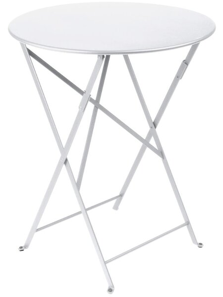Fehér fém összecsukható asztal Fermob Bistro Ø 60 cm