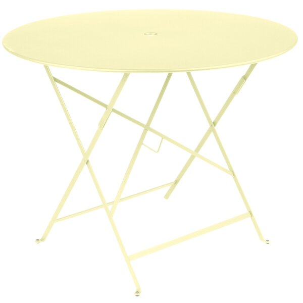 Citromsárga fém összecsukható asztal Fermob Bistro Ø 96 cm
