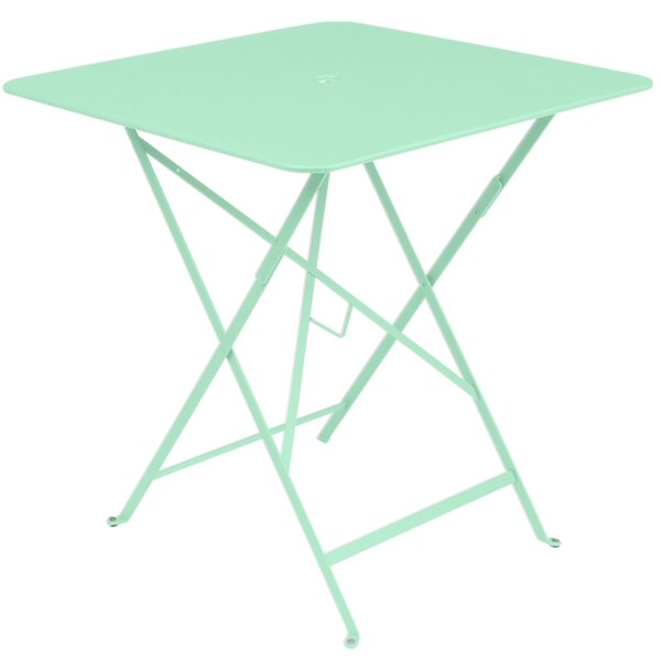 Opálzöld fém összecsukható asztal Fermob Bisztró 71 x 71 cm