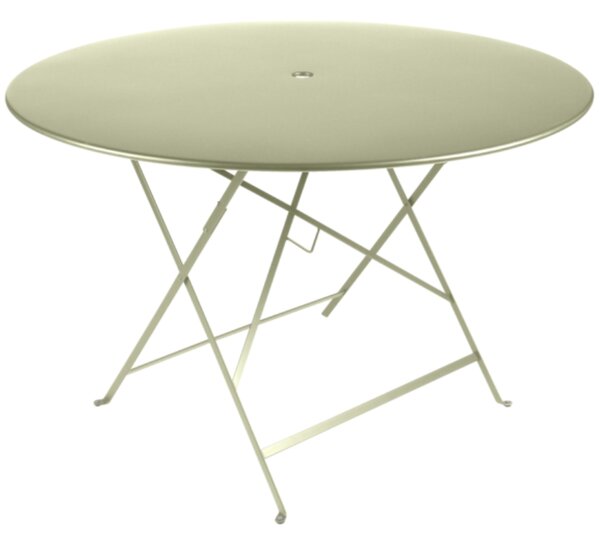 Világoszöld fém összecsukható asztal Fermob Bistro Ø 117 cm