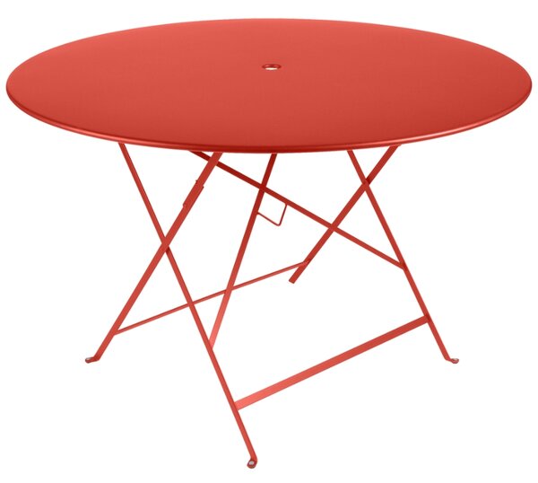Narancssárga fém összecsukható asztal Fermob Bistro Ø 117 cm