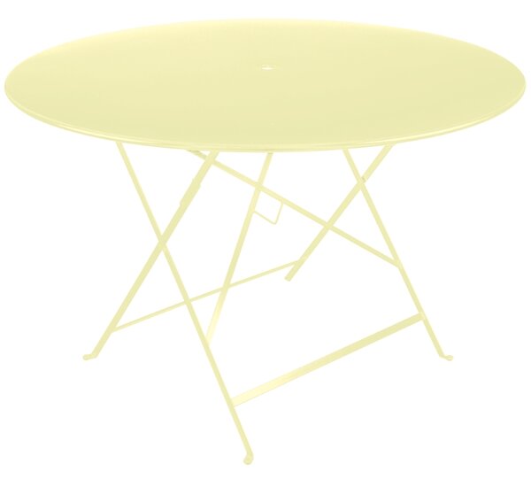 Citromsárga fém összecsukható asztal Fermob Bistro Ø 117 cm