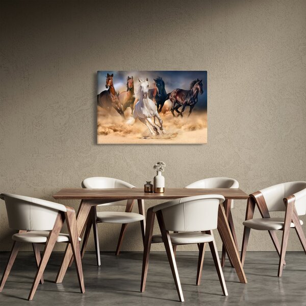 Kép - lovak a sivatagban (90x60 cm)