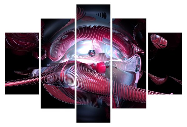 Kép - Absztrakciók, űrférgek (150x105 cm)