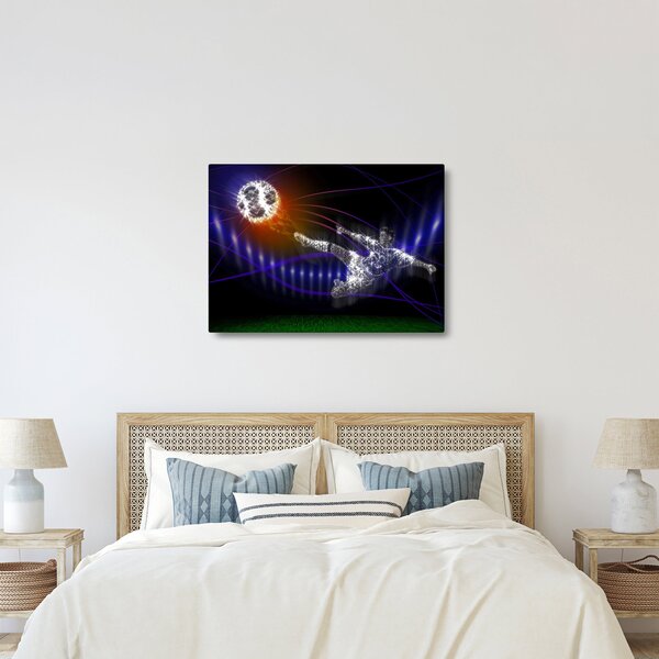 A kép egy futballista egy ugrás (70x50 cm)