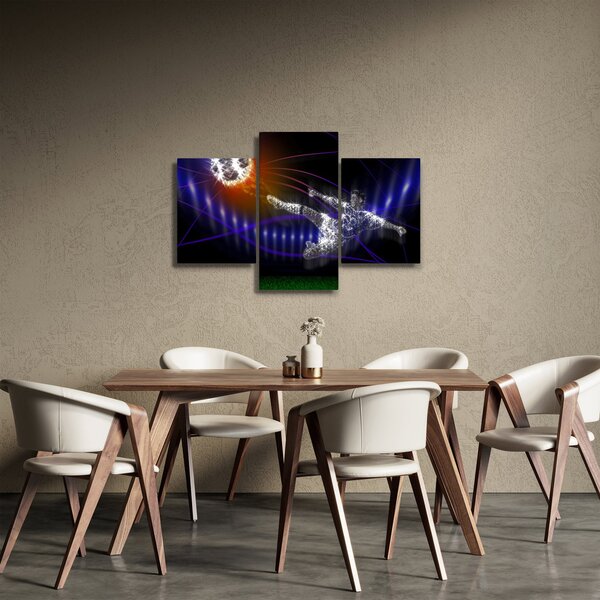A kép egy futballista egy ugrás (90x60 cm)