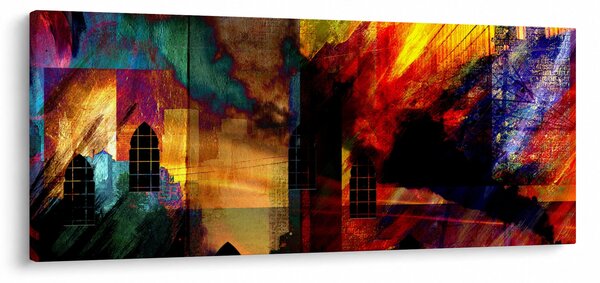 Kép - A város színes absztrakciója (120x50 cm)