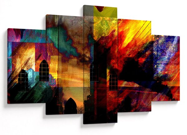 Kép - A város színes absztrakciója (150x105 cm)