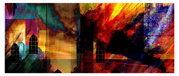 Kép - A város színes absztrakciója (120x50 cm)