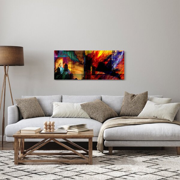 Kép - A város színes absztrakciója (120x50 cm)