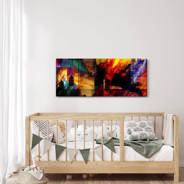 Kép - A város színes absztrakciója (120x50 cm)