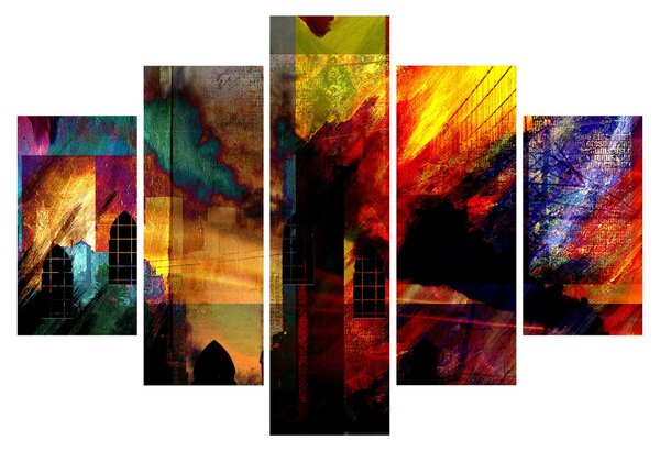 Kép - A város színes absztrakciója (150x105 cm)