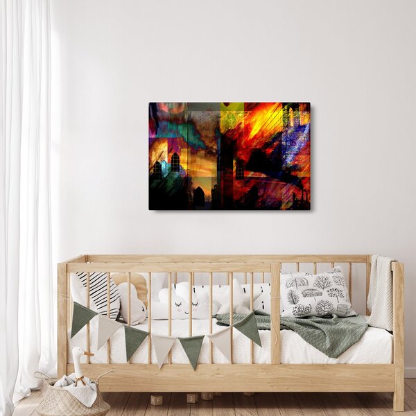 Kép - A város színes absztrakciója (90x60 cm)