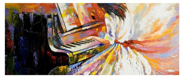 Kép - Egy nő zongorázása (120x50 cm)