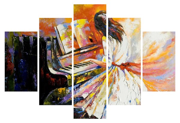 Kép - Egy nő zongorázása (150x105 cm)