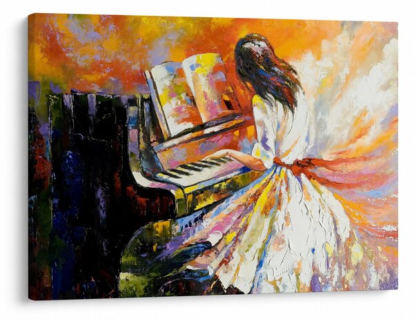Kép - Egy nő zongorázása (70x50 cm)