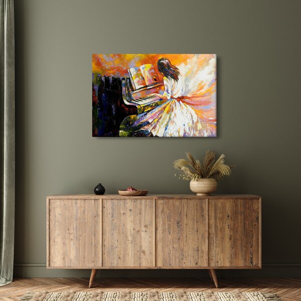 Kép - Egy nő zongorázása (90x60 cm)