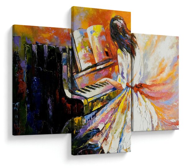 Kép - Egy nő zongorázása (90x60 cm)