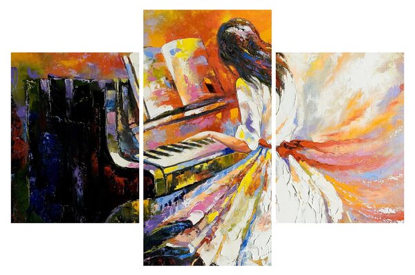 Kép - Egy nő zongorázása (90x60 cm)